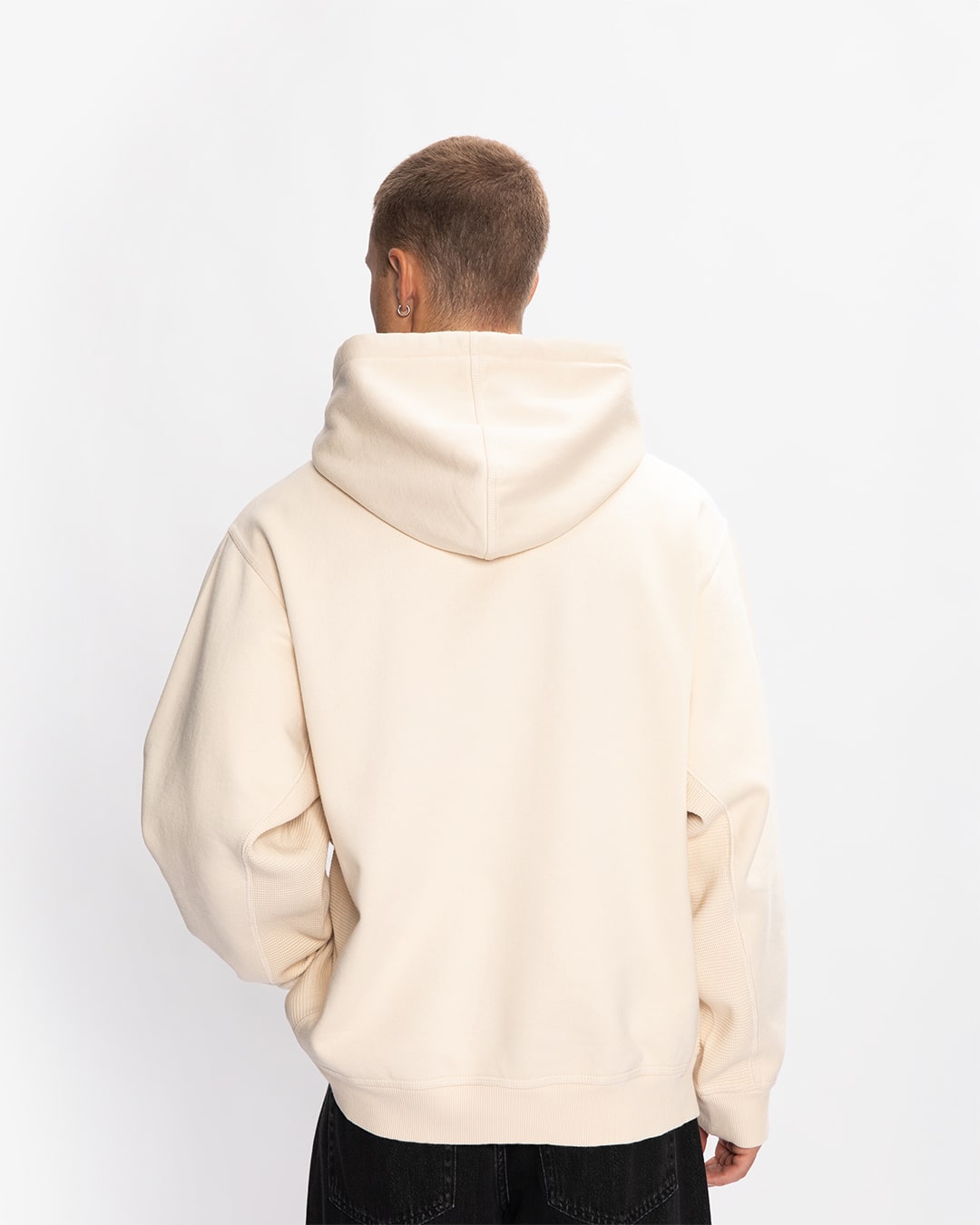 CLEW Mesh Knit Hoodie Sand