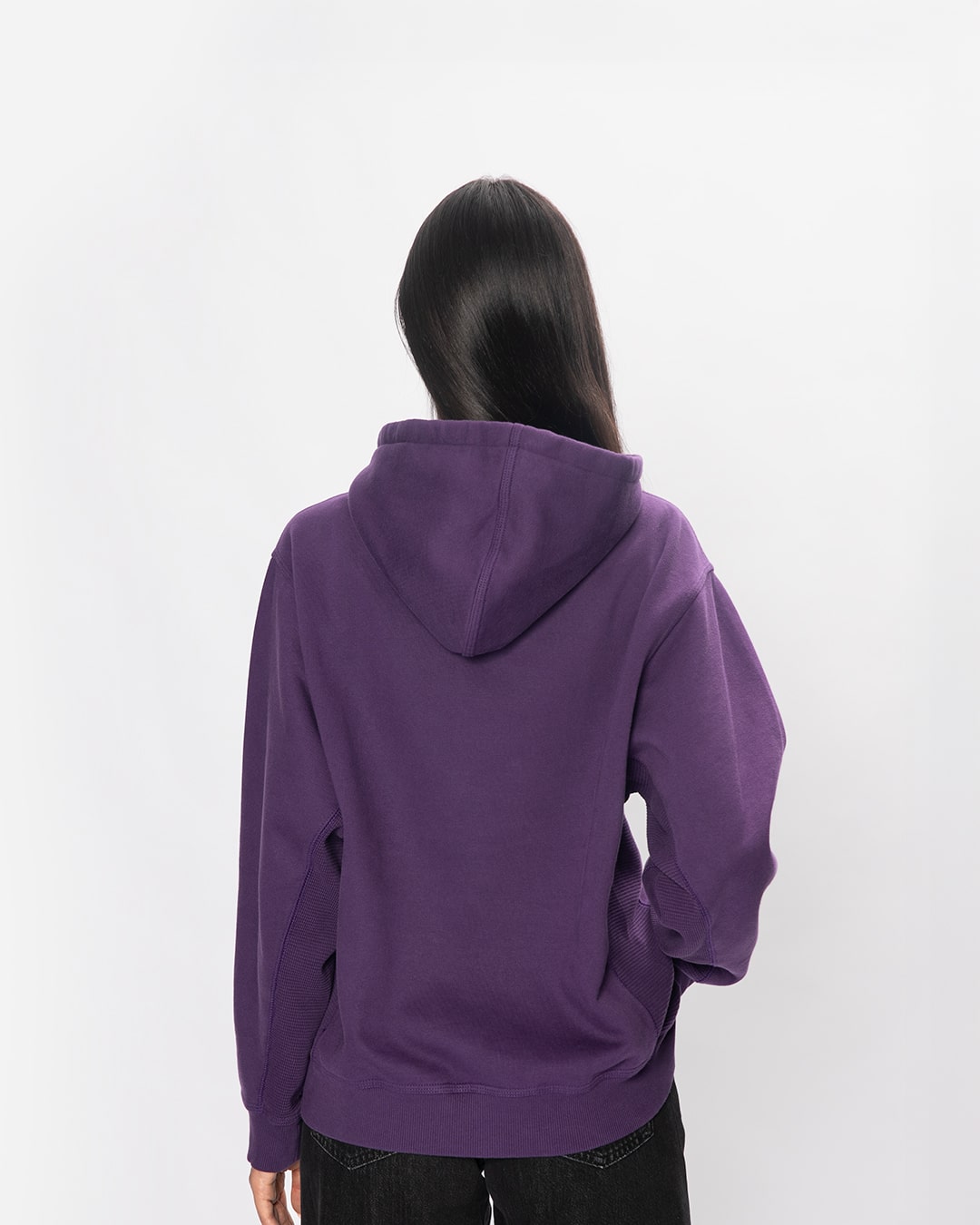 CLEW Mesh Knit Hoodie Purple